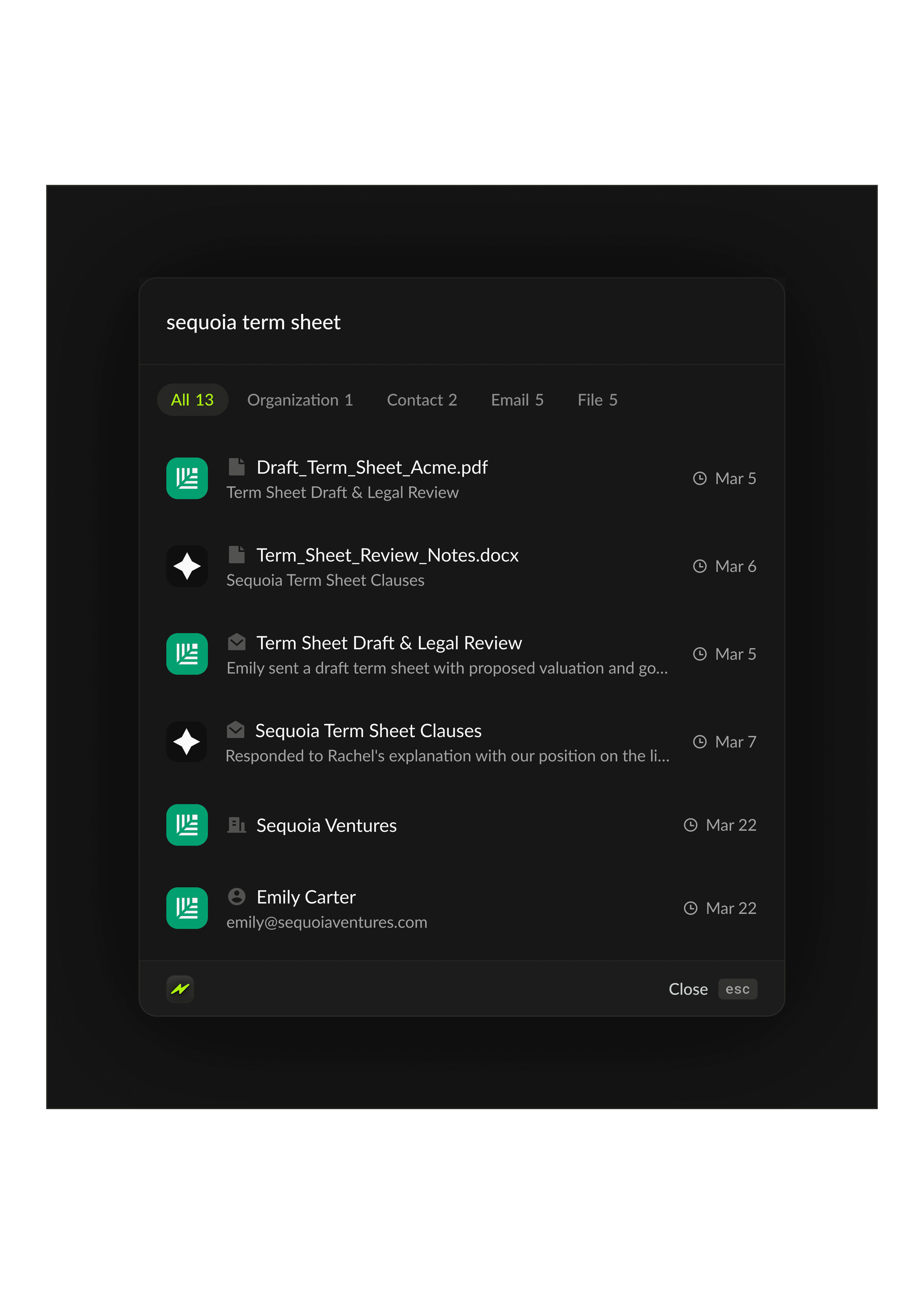 Find exactly what you need in seconds.
